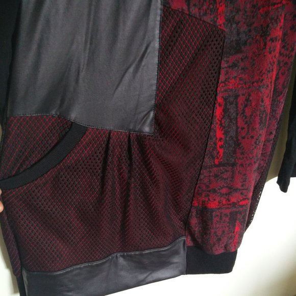 Dolcezza Red and Black Dress /Top M - Picture 8 of 12